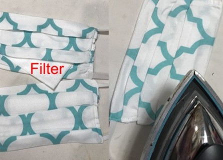 Face mask: left - filter, right - can be ironed